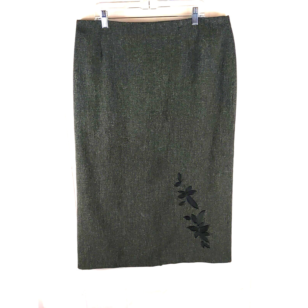 Vintage Giorgio Fiorlini Women's Skirt Size 20 Gray Midi Back Zip